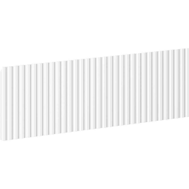Mexen Rivel предно оребрено за корпус на шкаф за баня 60 x 20 cm, бял мат - 91A20-0600-235-1-01
