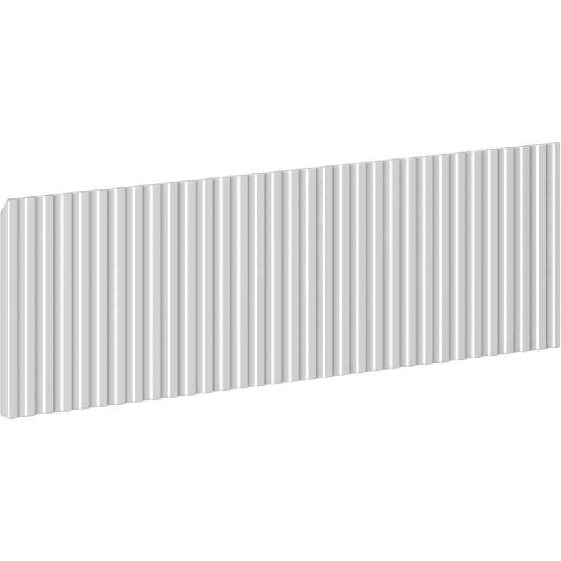 Mexen Rivel преден панел ryflowany за шкаф за баня 50 x 20 cm, сив мат - 91A20-0500-235-1-62
