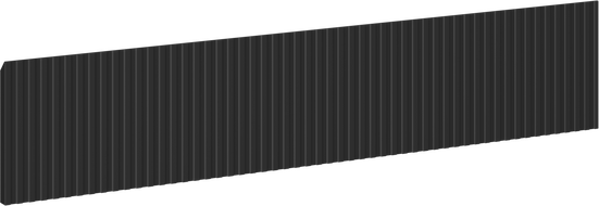 Mexen Rivel предна част, оребрена за корпус на шкаф за баня 100 x 20 cm, черен мат - 91A20-1000-235-1-71