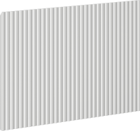 Mexen Rivel предна ryflowany за корпус на шкаф за баня 40 x 43,5 см, сив мат - 91A20-0400-470-1-62