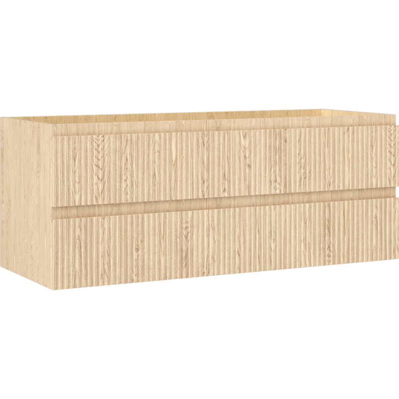 Mexen Rivel шкаф за баня под мивката 120 см, 2 чекмеджета, рифлен, дъб