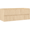 Mexen Rivel шкаф за баня под мивката 120 см, 2 чекмеджета, рифлен, дъб
