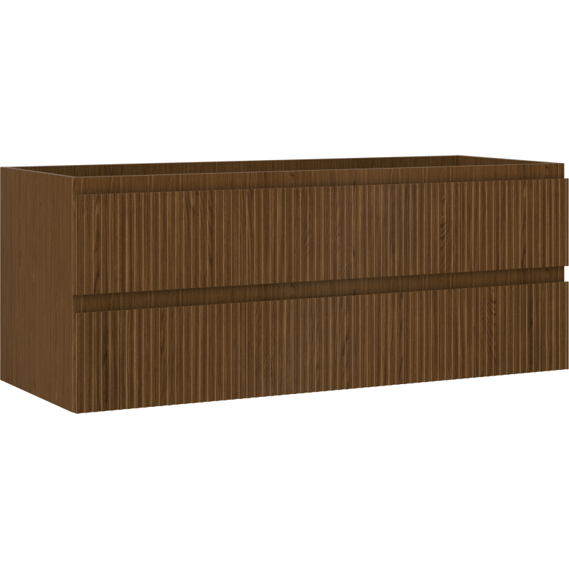 Mexen Rivel шкаф за баня за мивка 120 см, 2 чекмеджета, оребрен, орех - 91A20-12047-2-BFF86