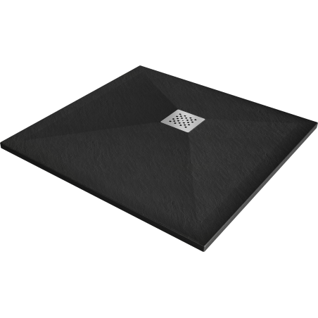 Mexen Stone+ композитен квадратен душ корито 100 x 100 см, черен - 44701010