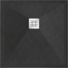 Mexen Stone+ композитен квадратен душ корито 100 x 100 см, черен - 44701010