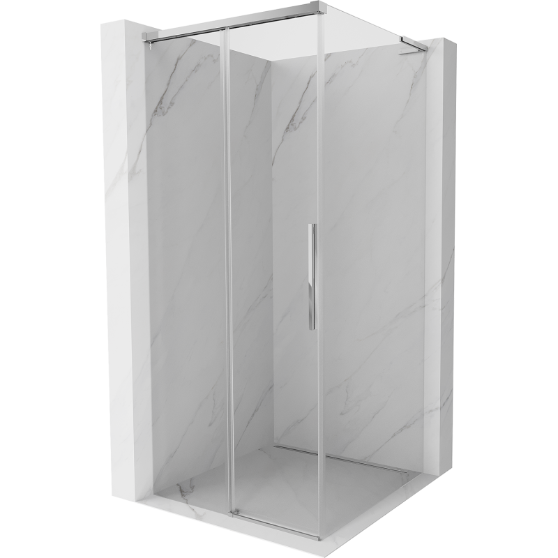 Mexen Rox L плъзгаща се душ кабина 110 x 110 cm, прозрачна, хром - 8C2L-110-110-01-00