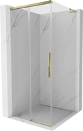 Mexen Rox L плъзгаща се душ кабина 95 x 95 см, прозрачна, златна - 8C2L-095-095-50-00