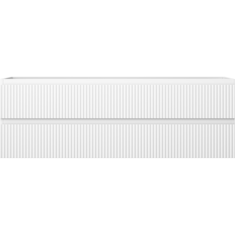 Mexen Rivel шкаф за баня под умивалник 140 см, 2 чекмеджета, оребрен, бял мат - 91A20-14047-2-BFF01