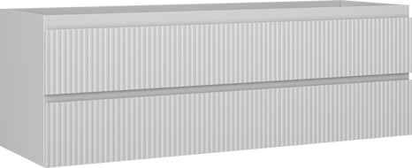 Mexen Rivel шкаф за баня под мивка 140 см, 2 чекмеджета, рейков, сив мат - 91A20-14047-2-BFF62