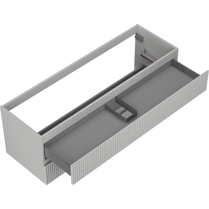 Mexen Rivel шкаф за баня под мивка 140 см, 2 чекмеджета, рейков, сив мат - 91A20-14047-2-BFF62