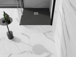 Mexen Stone+ квадратен композитен поддушов поднос 100 x 100 см, антрацит - 44711010
