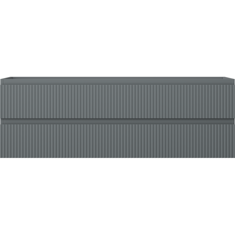 Mexen Rivel шкаф за баня под мивка 140 см, 2 чекмеджета, оребрен, мат графит - 91A20-14047-2-BFF66