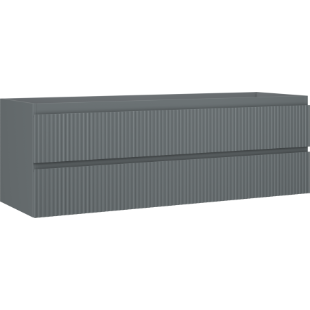 Mexen Rivel шкаф за баня под мивка 140 см, 2 чекмеджета, оребрен, мат графит - 91A20-14047-2-BFF66