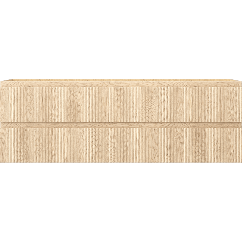 Mexen Rivel шкафче за баня под умивалник 140 см, 2 чекмеджета, набраздено, дъб