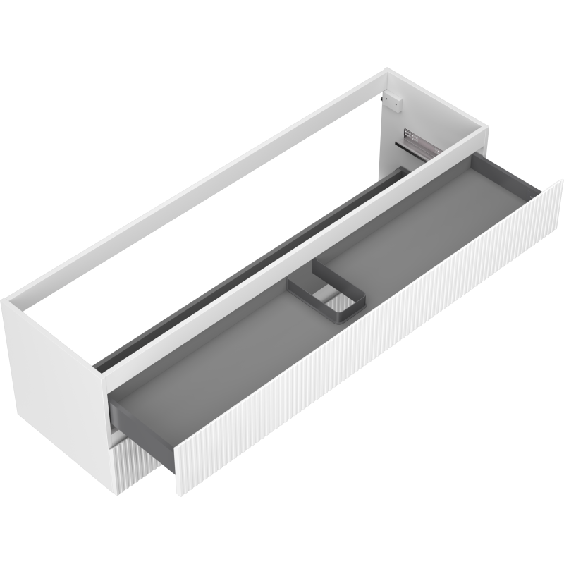 Mexen Rivel шкаф за баня под умивалник 160 см, 2 чекмеджета, оребрена, бяла матова - 91A20-16047-2-BFF01