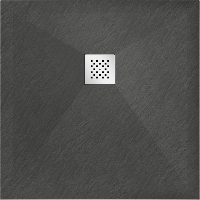 Mexen Stone+ Квадратен композитен душ подложка 100 x 100 см, антрацит - 44711010