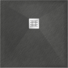 Mexen Stone+ композитен квадратен душ 100 x 100 см, антрацит - 44711010