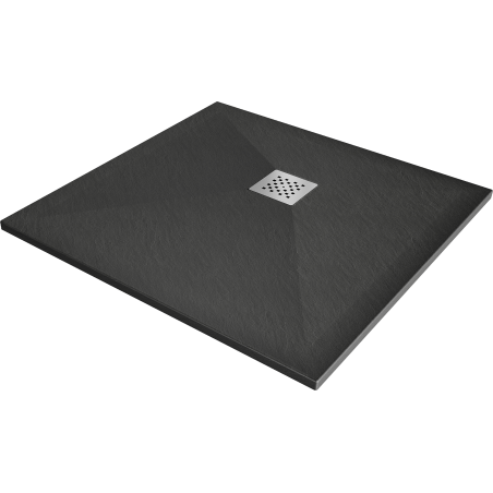 Mexen Stone+ композитен квадратен душ 100 x 100 см, антрацит - 44711010