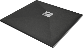 Mexen Stone+ квадратен композитен поддушов поднос 100 x 100 см, антрацит - 44711010