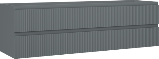 Шкаф за баня Mexen Rivel под мивка 160 cm, 2 чекмеджета, оребрен, графит мат - 91A20-16047-2-BFF66