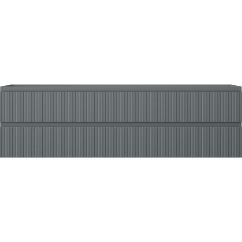 Mexen Rivel шкаф за баня под мивка 160 см, 2 чекмеджета, оребрен, графит мат