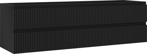 Mexen Rivel баня шкаф под мивка 160 см, 2 чекмеджета, оребрен, черен мат - 91A20-16047-2-BFF71