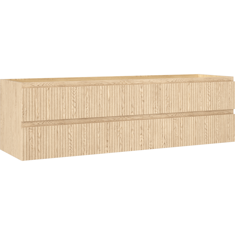 Mexen Rivel шкаф за баня с умивалник 160 см, 2 чекмеджета, оребрена, дъб - 91A20-16047-2-BFF81