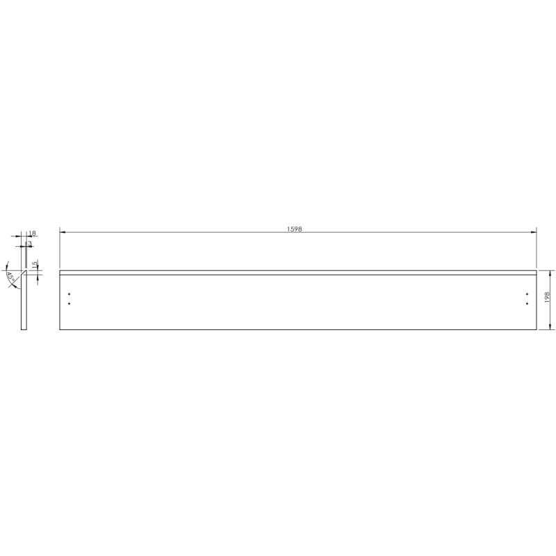 Mexen Rivel шкаф за баня под мивка 160 cm, 2 чекмеджета, набраздена, орех - 91A20-16047-2-BFF86