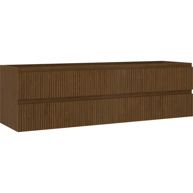 Mexen Rivel шкаф за баня под мивка 160 cm, 2 чекмеджета, набраздена, орех - 91A20-16047-2-BFF86