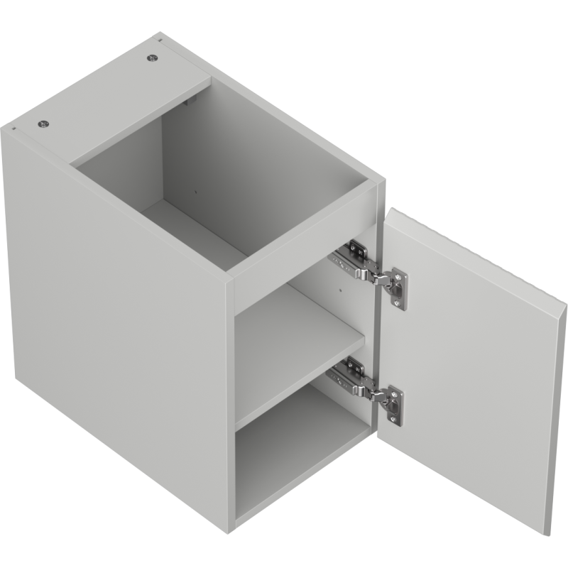 Mexen Rivel шкафче за баня под мивка 30 см, 1 врата, рифлено, сиво мат - 91A21-03047-1-BF62