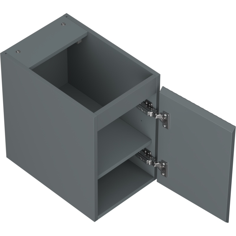 Mexen Rivel шкаф за баня под мивката 30 см, 1 врата, оребрен, графит мат