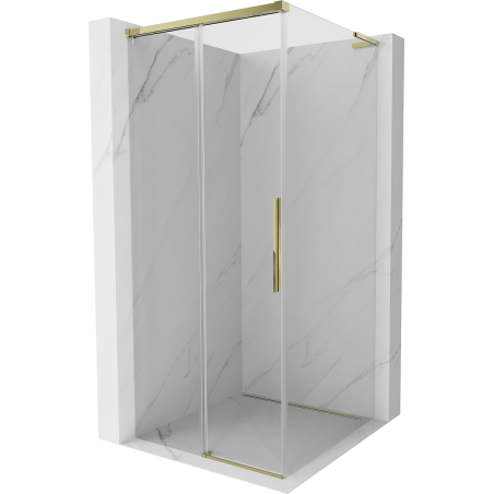 Mexen Rox L плъзгаща се душ кабина 120 x 120 см, прозрачна, златна - 8C2L-120-120-50-00