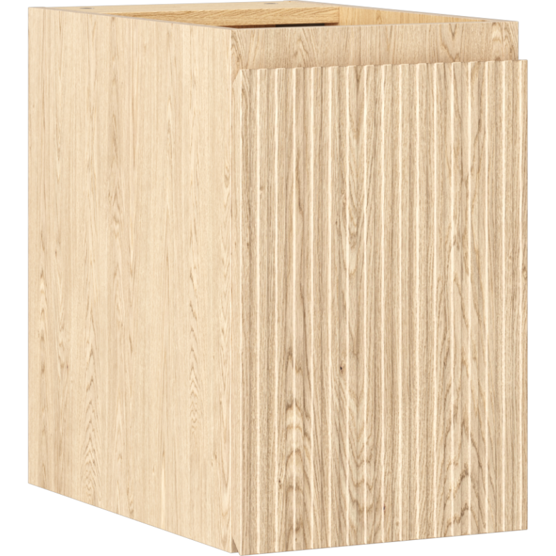 Mexen Rivel шкаф за баня под мивка 30 см, 1 врата, набразден, дъб - 91A21-03047-1-BF81