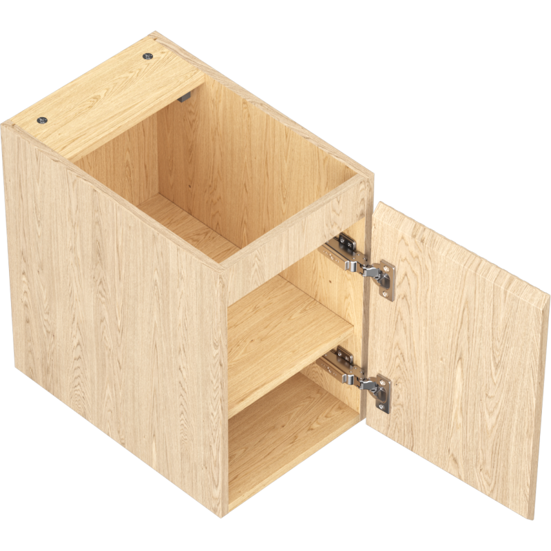 Mexen Rivel шкаф за баня под мивка 30 см, 1 врата, набразден, дъб - 91A21-03047-1-BF81