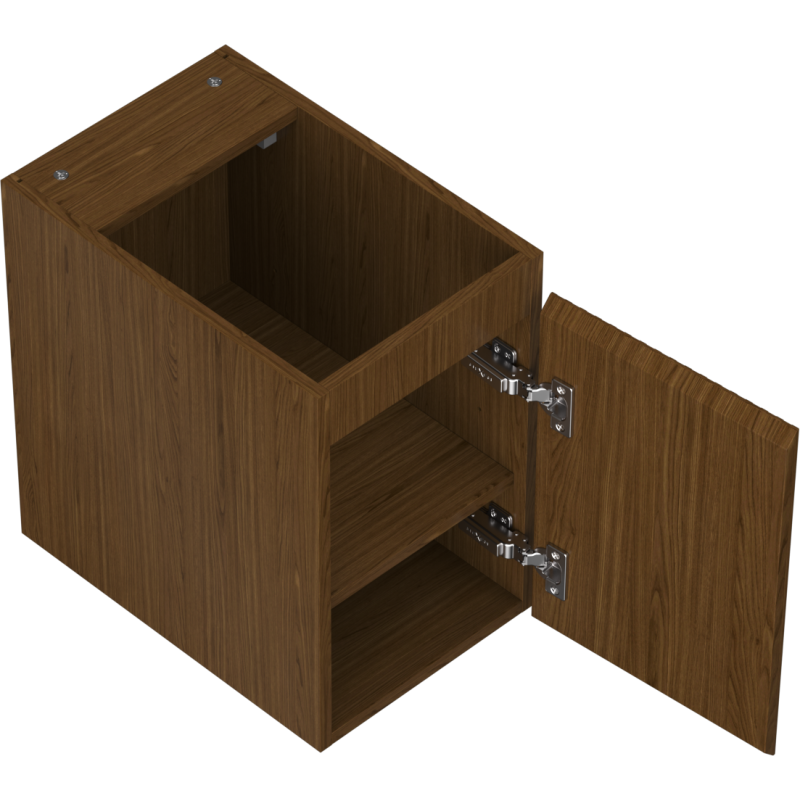 Mexen Rivel шкафче за баня 30 см, 1 врата, релефен, орех - 91A21-03047-1-BF86