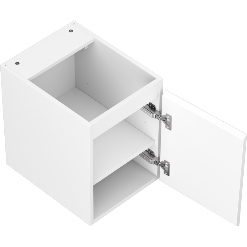 Mexen Rivel шкаф за мивка в банята 35 см, 1 врата, набразден, бял мат