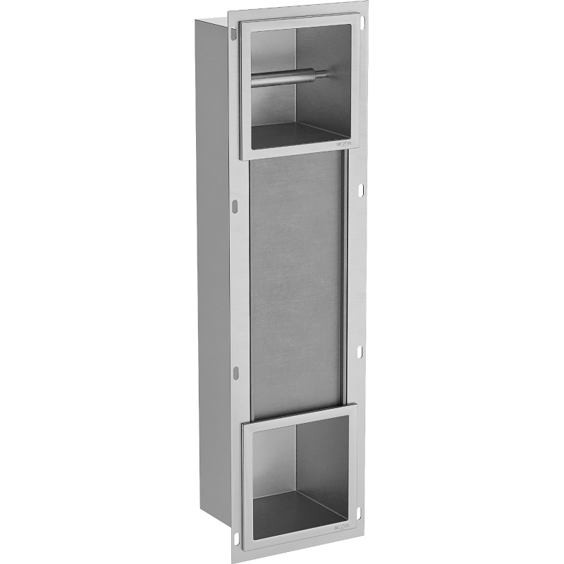 Mexen X-Wall-BP държач за тоалетна хартия с място за съхранение, инокс - 1914