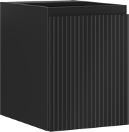 Mexen Rivel шкафче за баня под мивка 35 см, 1 врата, оребрено, черен мат