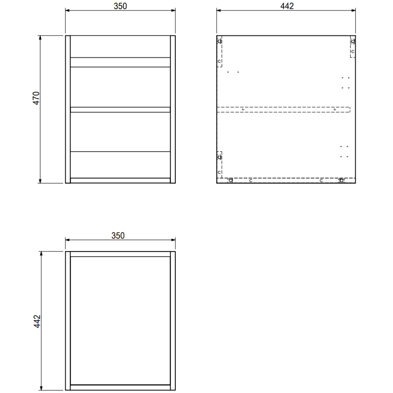 Mexen Rivel шкафче за баня под мивката 35 см, 1 врата, рифелована, дъб - 91A21-03547-1-BF81