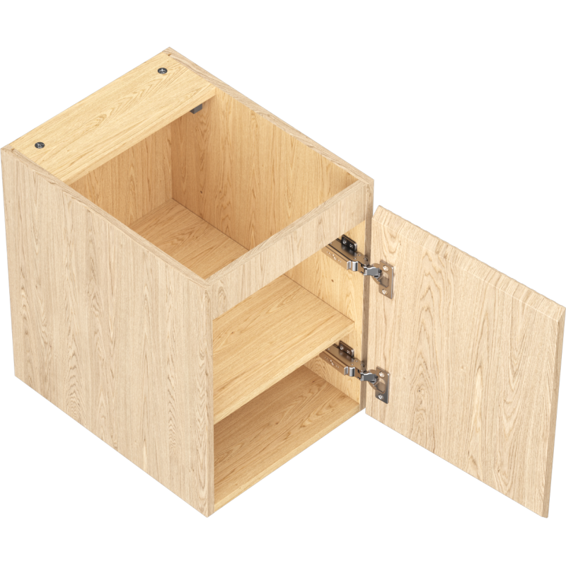 Mexen Rivel шкафче за баня под мивката 35 см, 1 врата, рифелована, дъб - 91A21-03547-1-BF81