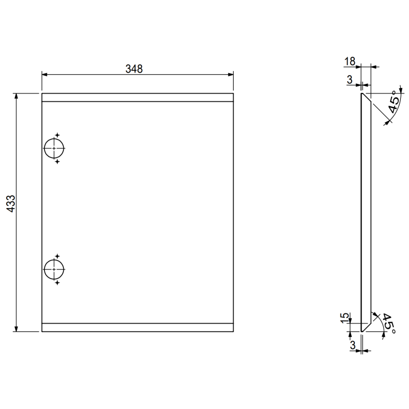 Mexen Rivel баня шкаф за мивка 35 см, 1 врата, рифел, орех - 91A21-03547-1-BF86