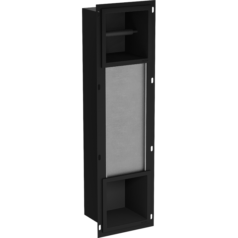 Mexen X-Wall-BP държач за тоалетна хартия с място за съхранение, черен - 1974