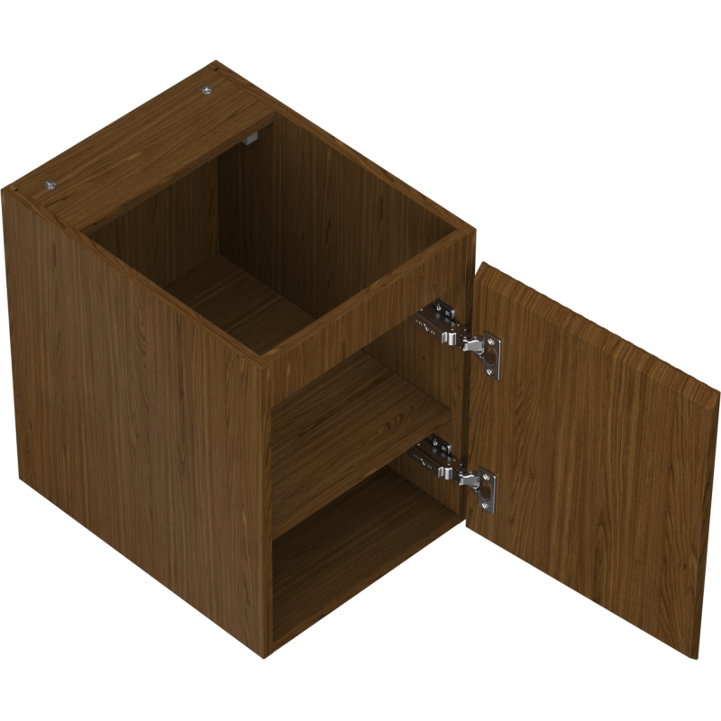 Mexen Rivel баня шкаф за мивка 35 см, 1 врата, рифел, орех - 91A21-03547-1-BF86