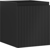 Mexen Rivel шкаф за баня под мивка 40 см, 1 врата, рифелован, черен мат - 91A21-04047-1-BF71