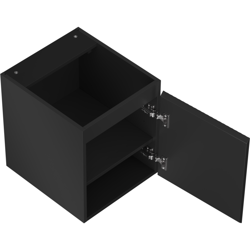 Mexen Rivel шкаф за баня под мивка 40 см, 1 врата, рифелован, черен мат - 91A21-04047-1-BF71