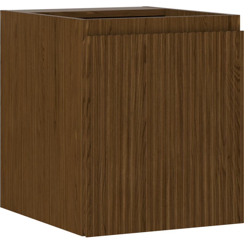 Mexen Rivel шкаф за баня под мивка 40 см, 1 врата, релефен, орех - 91A21-04047-1-BF86