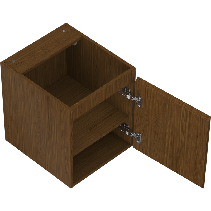 Mexen Rivel шкаф за баня под мивка 40 см, 1 врата, релефен, орех - 91A21-04047-1-BF86