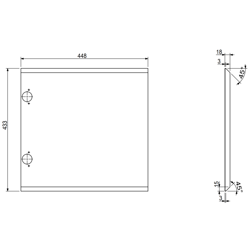 Mexen Rivel баня шкаф под мивка 45 см, 1 врата, рифлена, сив мат - 91A21-04547-1-BF62