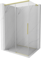 Mexen Rox L плъзгаща душ кабина 120 x 90 см, прозрачна, матирано злато - 8C2L-120-090-55-00