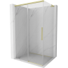 Mexen Rox L плъзгаща се душ кабина 105 x 100 см, прозрачна, златна четкана - 8C2L-105-100-55-00